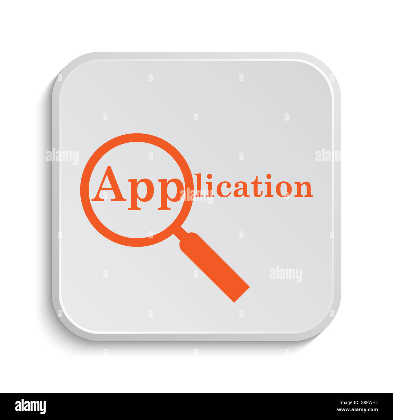 Application icon. Internet button on white background Stock Photo - Alamy