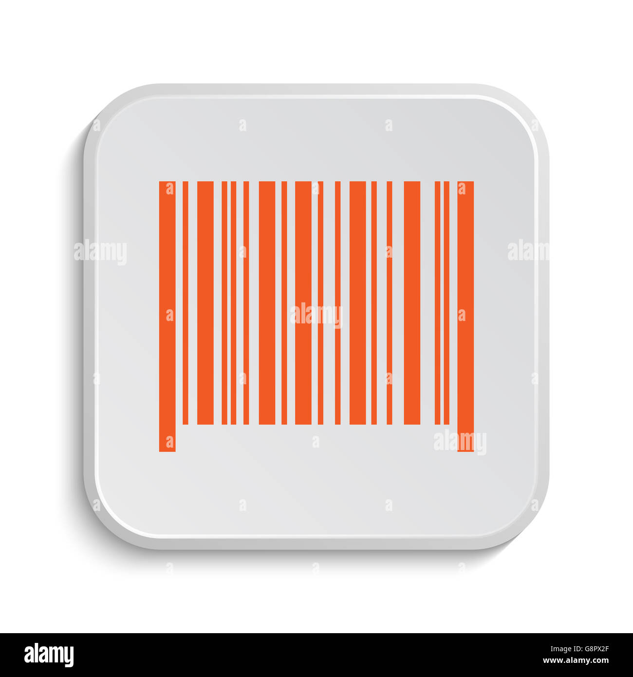 Barcode icon. Internet button on white background Stock Photo - Alamy