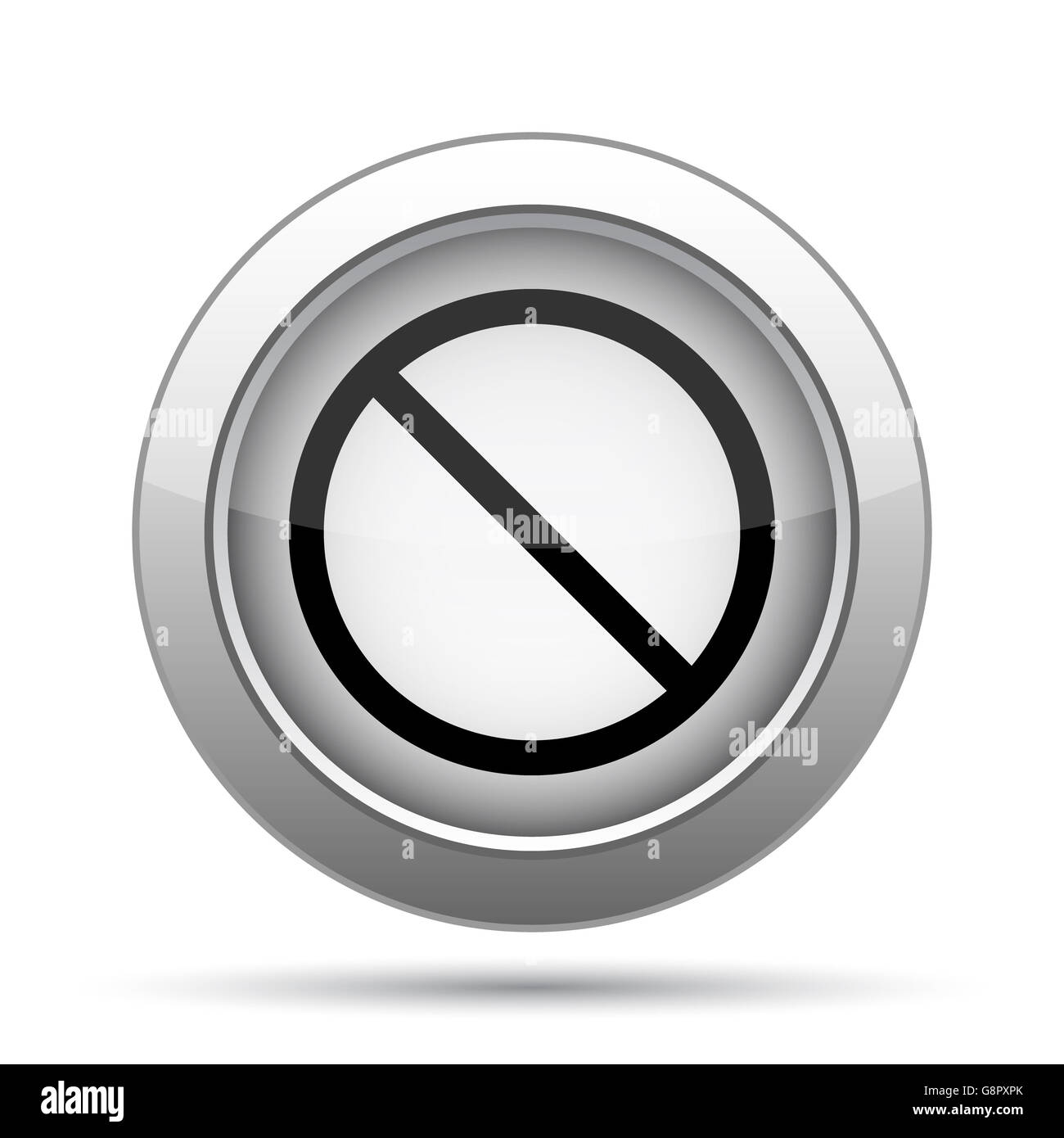 Forbidden icon. Internet button on white background Stock Photo - Alamy