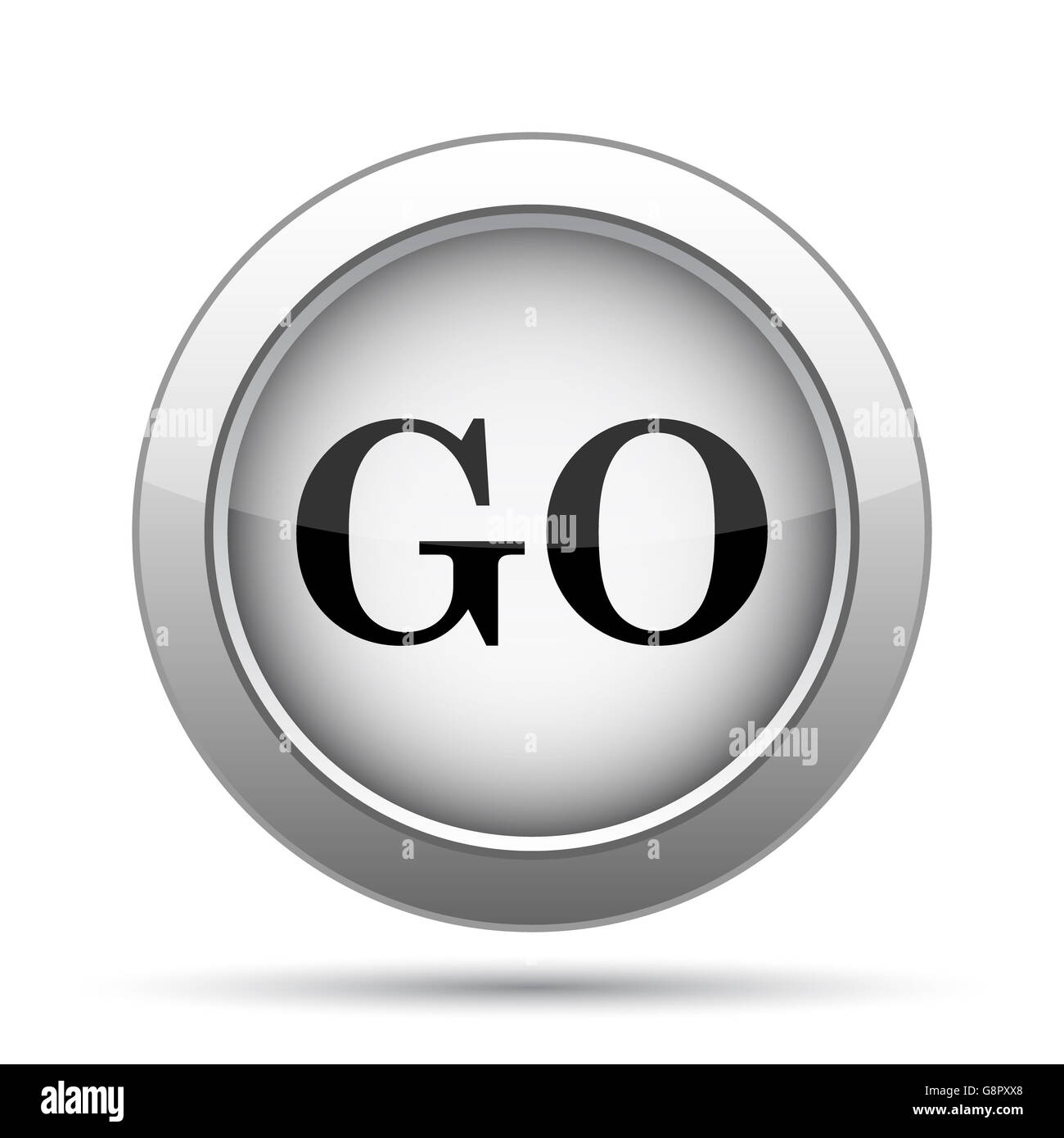 GO icon. Internet button on white background Stock Photo - Alamy