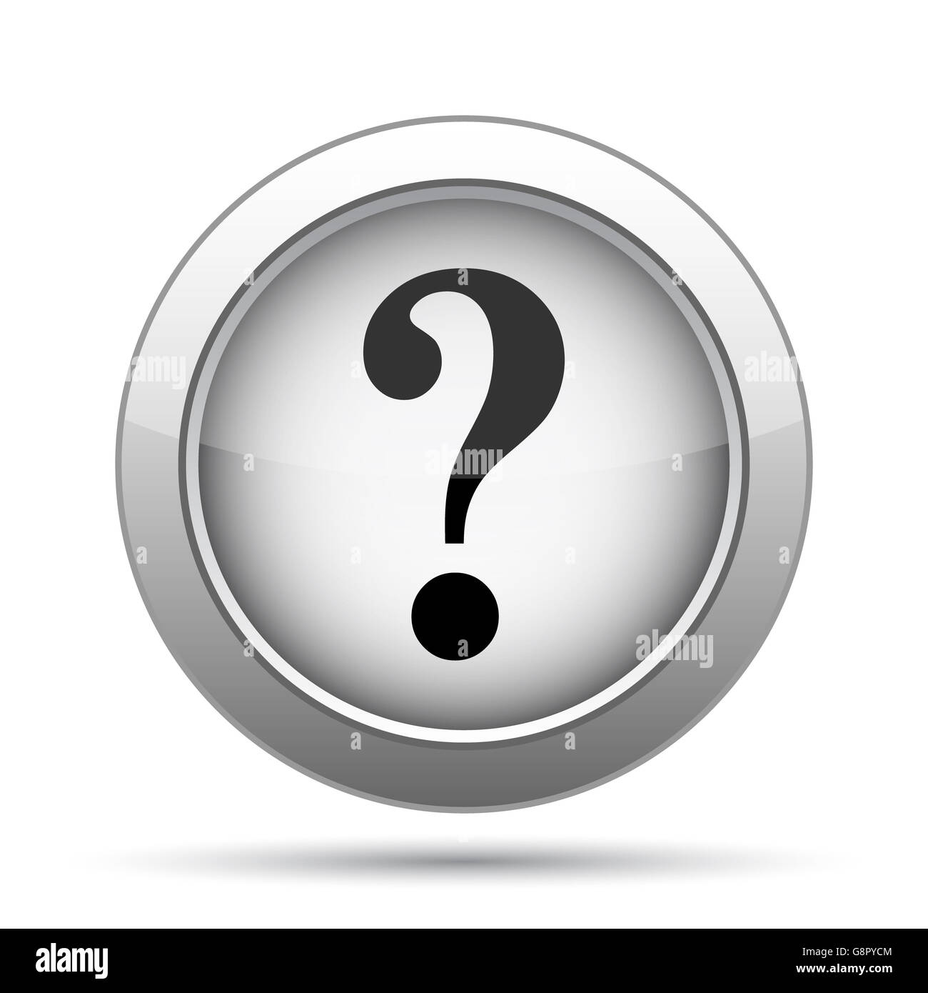Question mark icon. Internet button on white background Stock Photo - Alamy