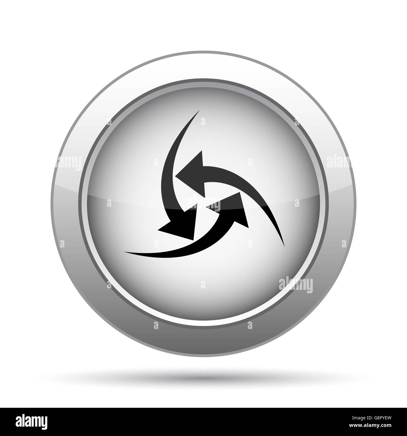 Change icon. Internet button on white background Stock Photo - Alamy