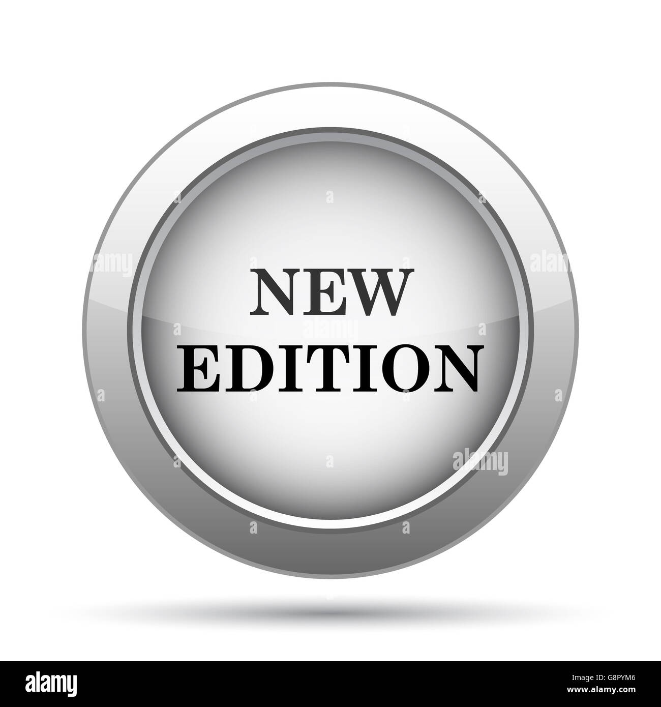 New edition icon. Internet button on white background Stock Photo - Alamy