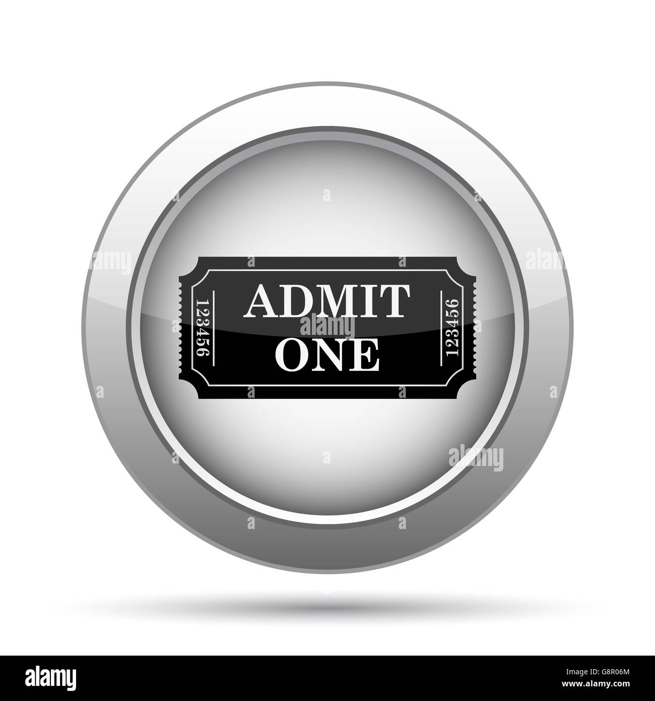 Admin one ticket icon. Internet button on white background Stock Photo ...