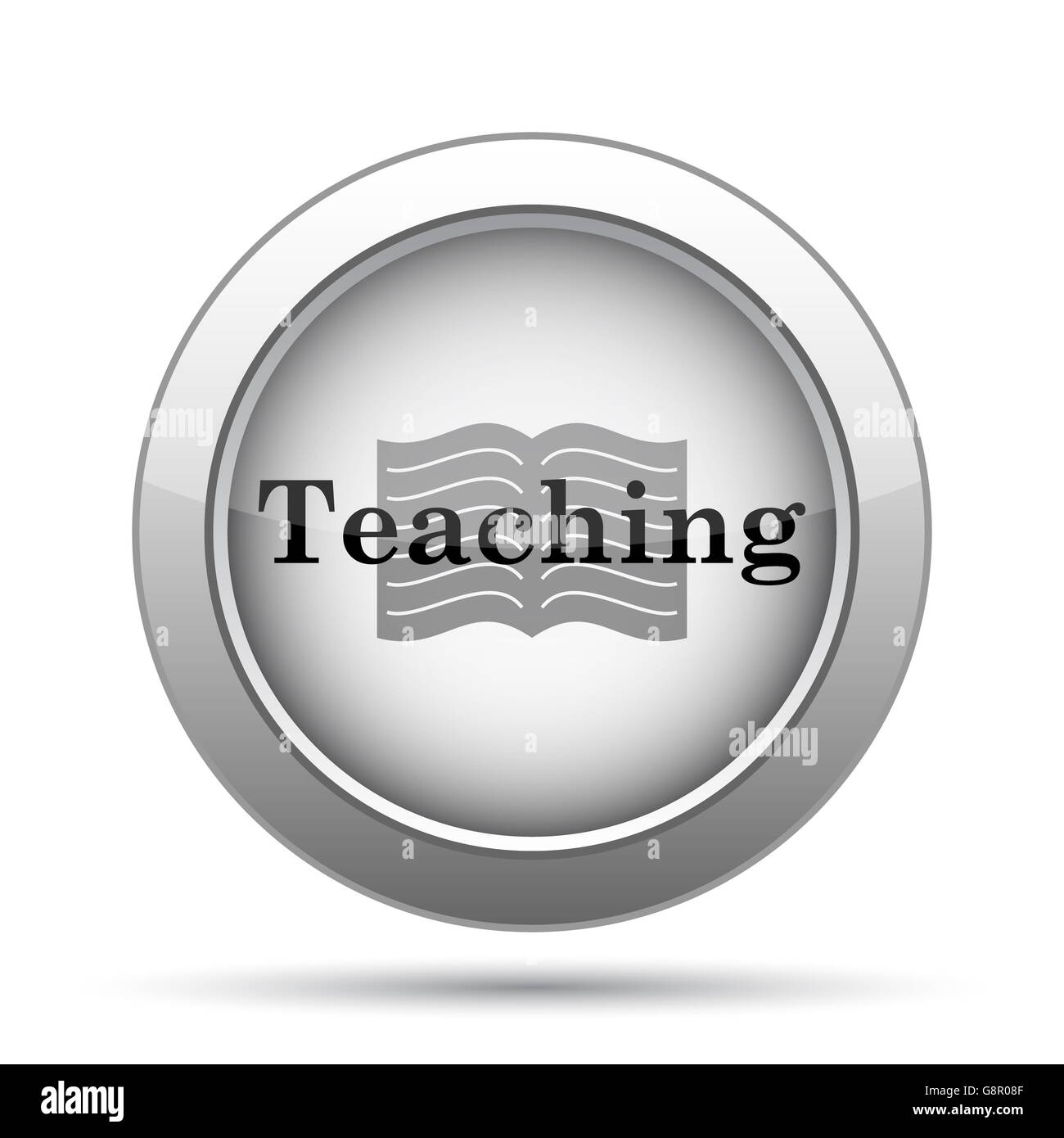 Teaching icon. Internet button on white background Stock Photo - Alamy