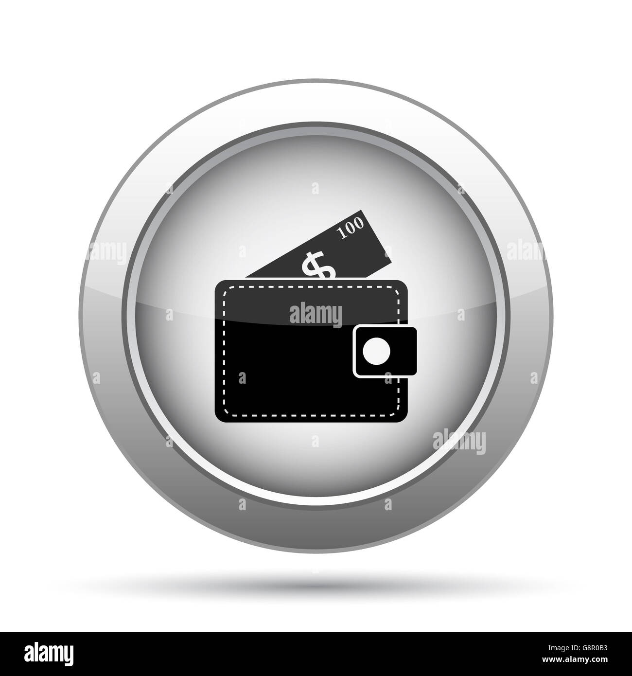 Wallet icon. Internet button on white background Stock Photo - Alamy