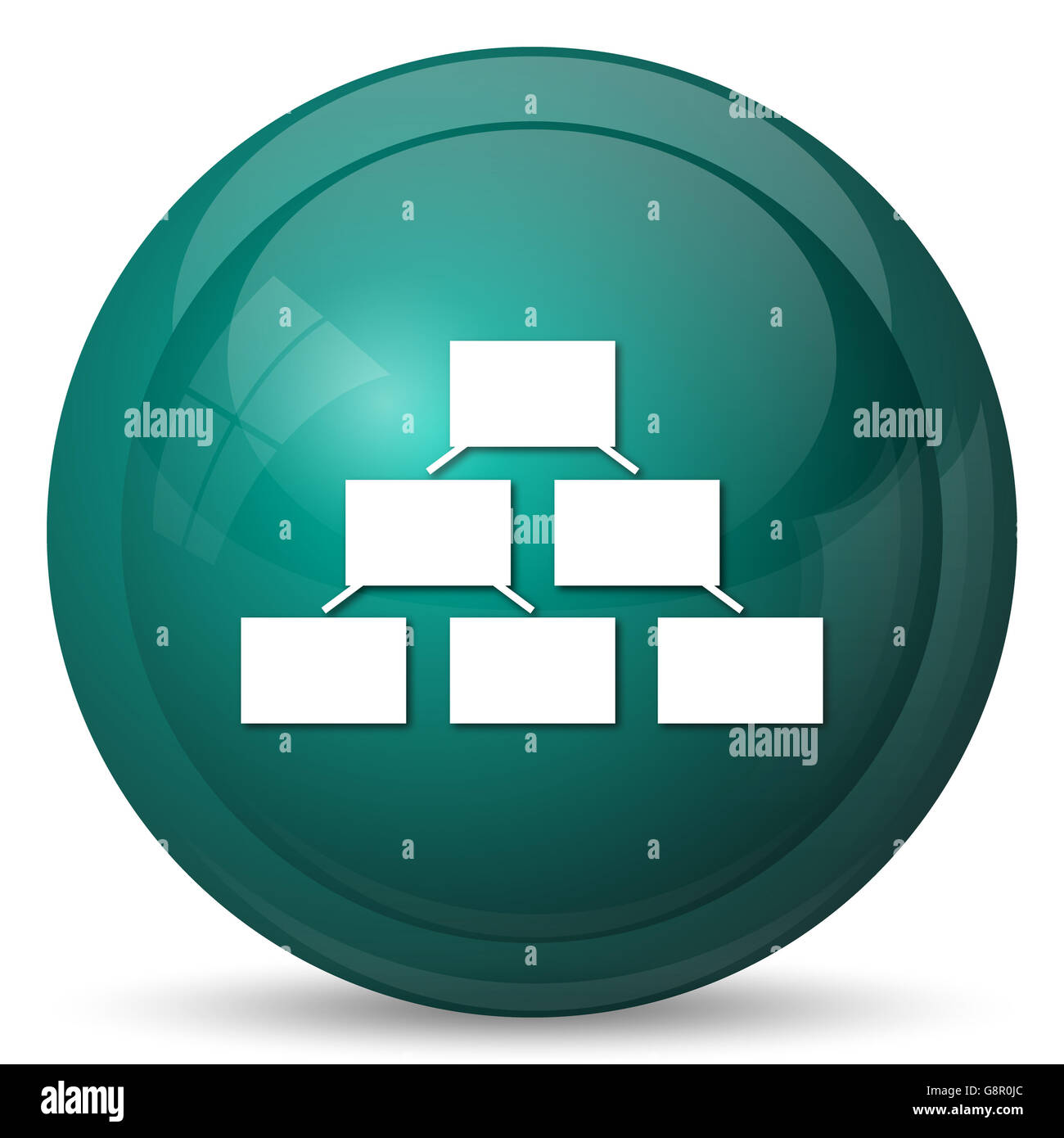 Organizational chart icon. Internet button on white background Stock ...