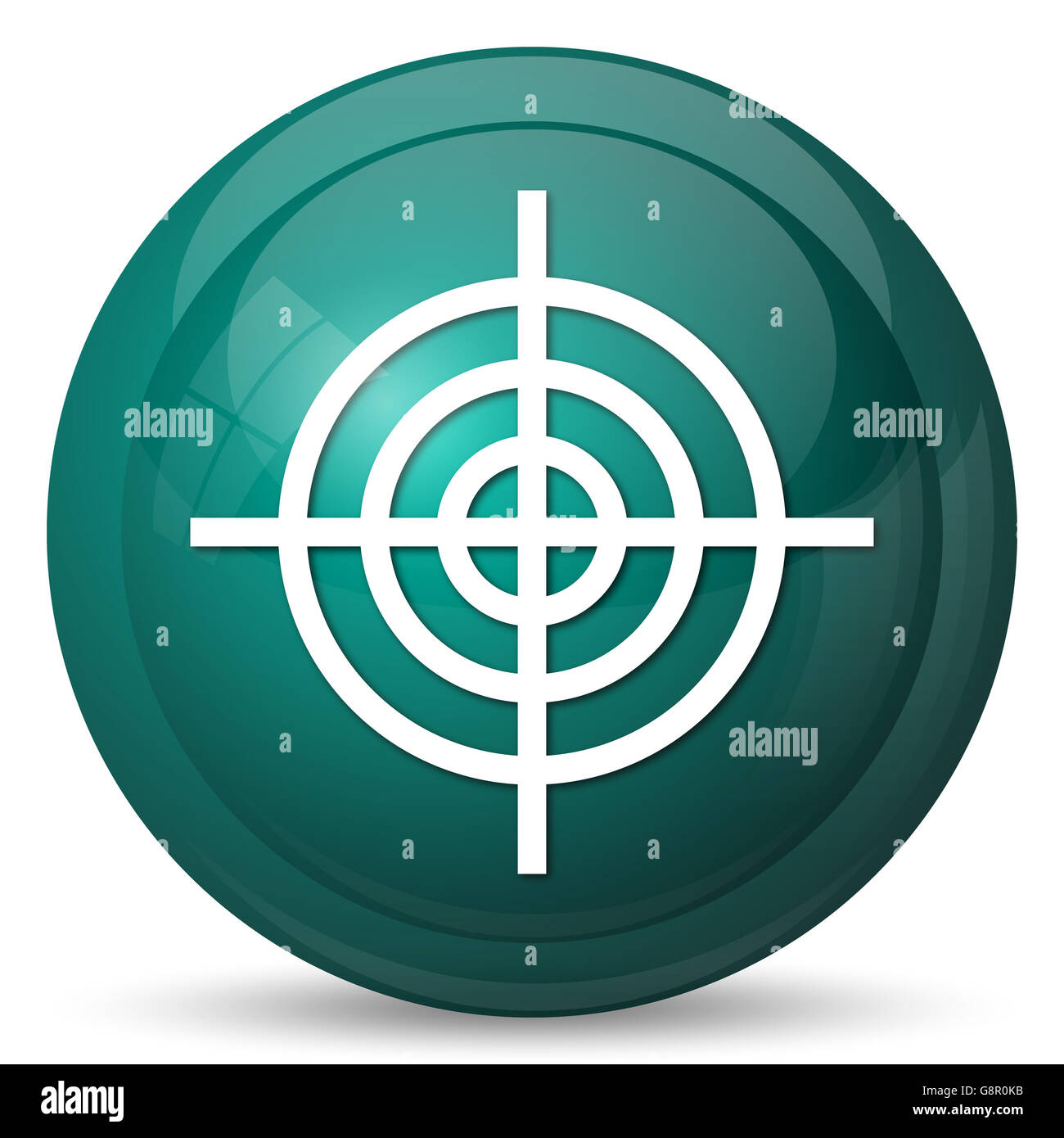 Target icon. Internet button on white background Stock Photo - Alamy