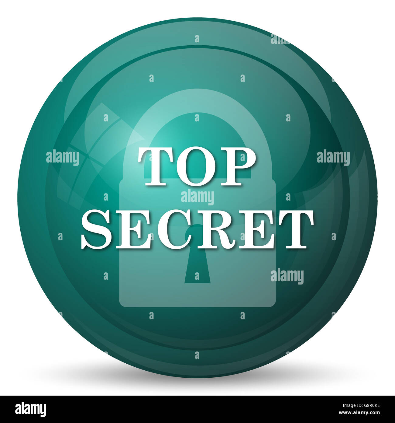 Top secret icon. Internet button on white background Stock Photo - Alamy