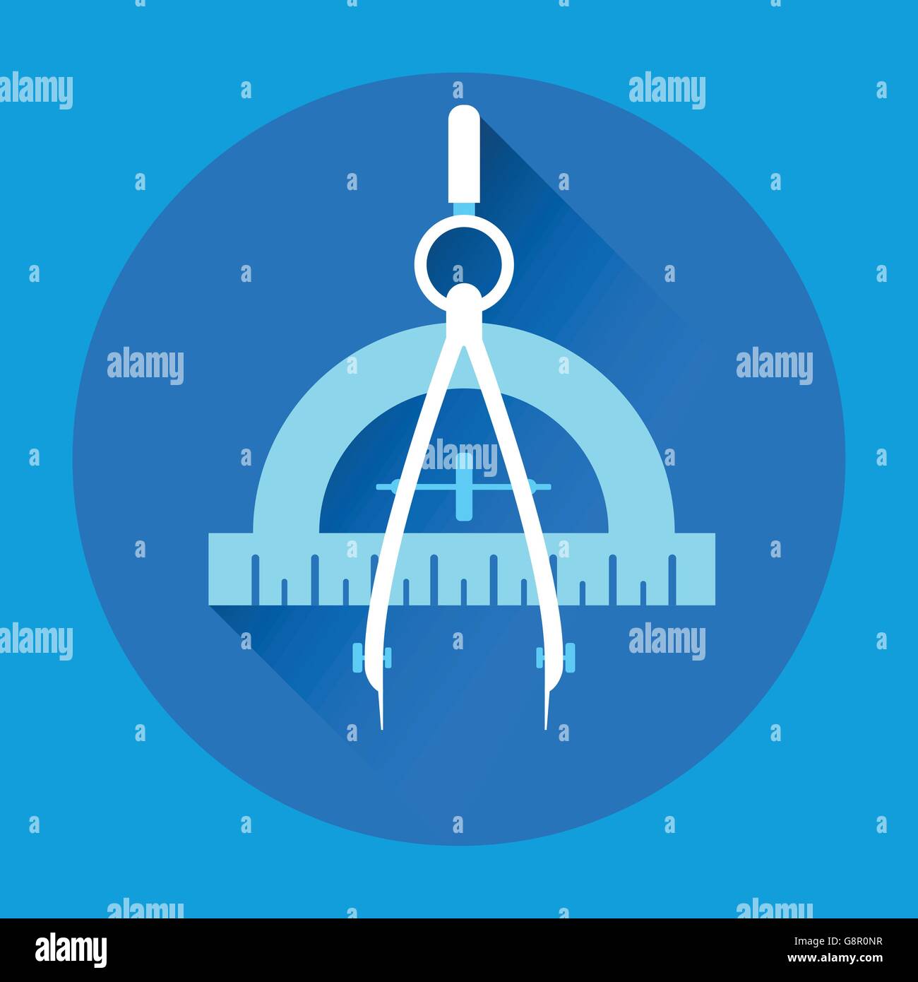 Ruler Compasses Geometry Icon Stock Vector Image & Art Alamy