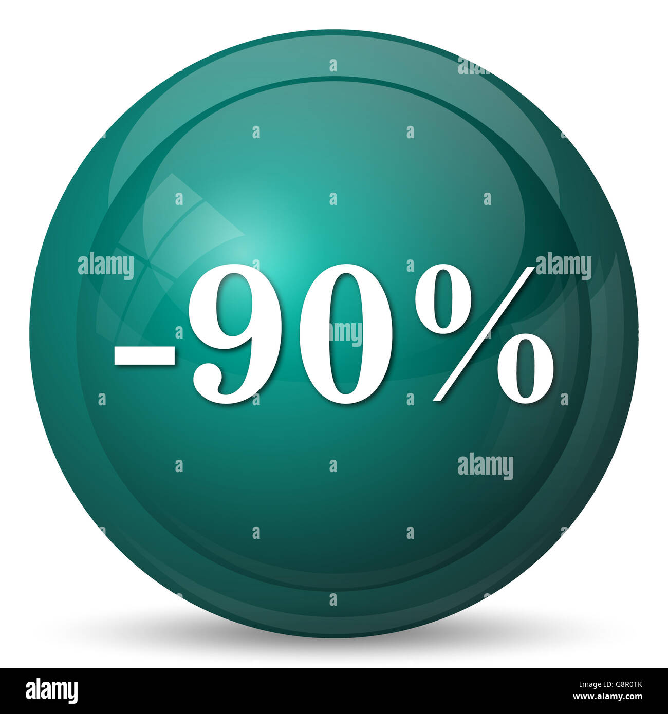 90 percent discount icon. Internet button on white background Stock ...