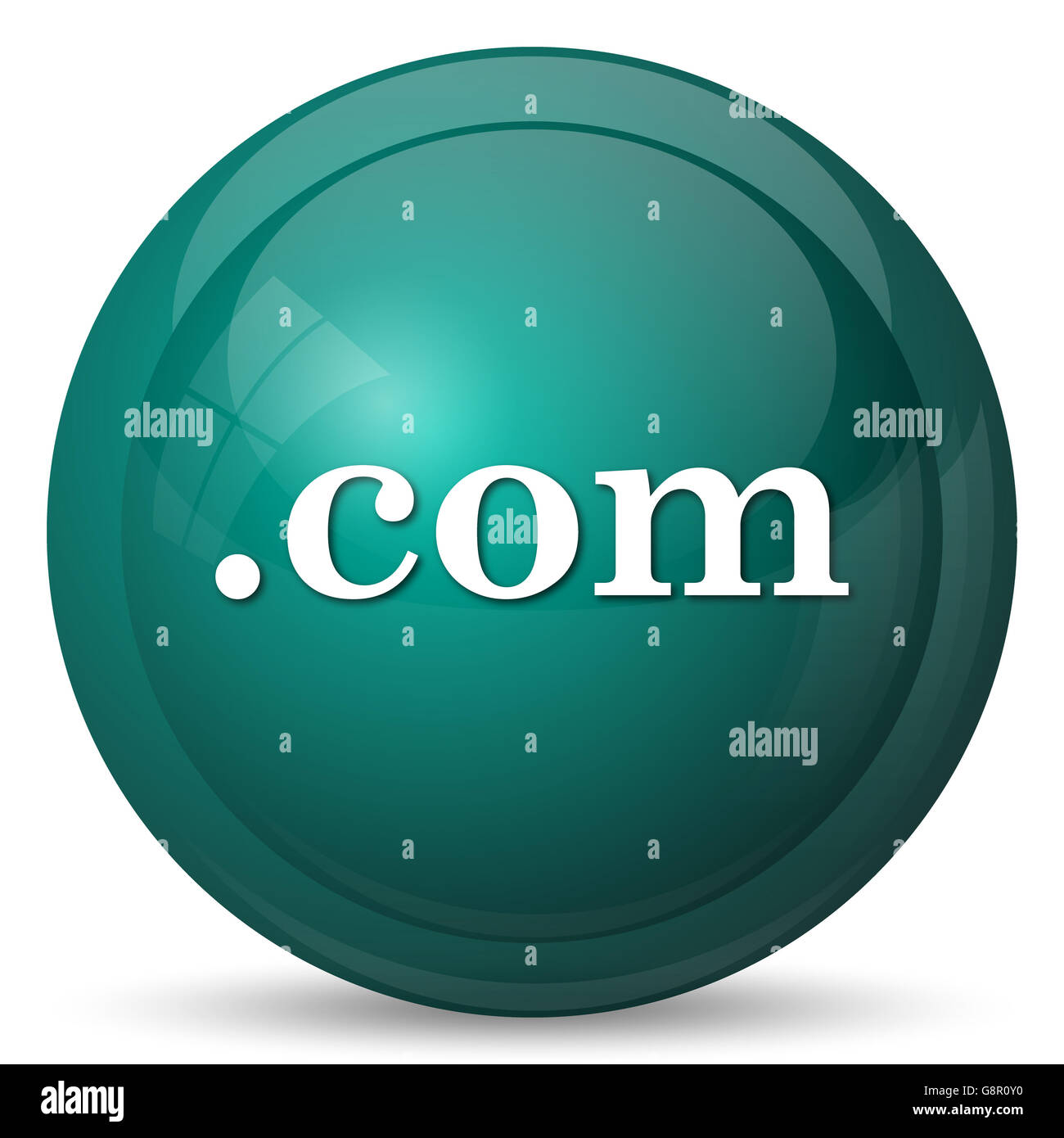 .com icon. Internet button on white background Stock Photo - Alamy