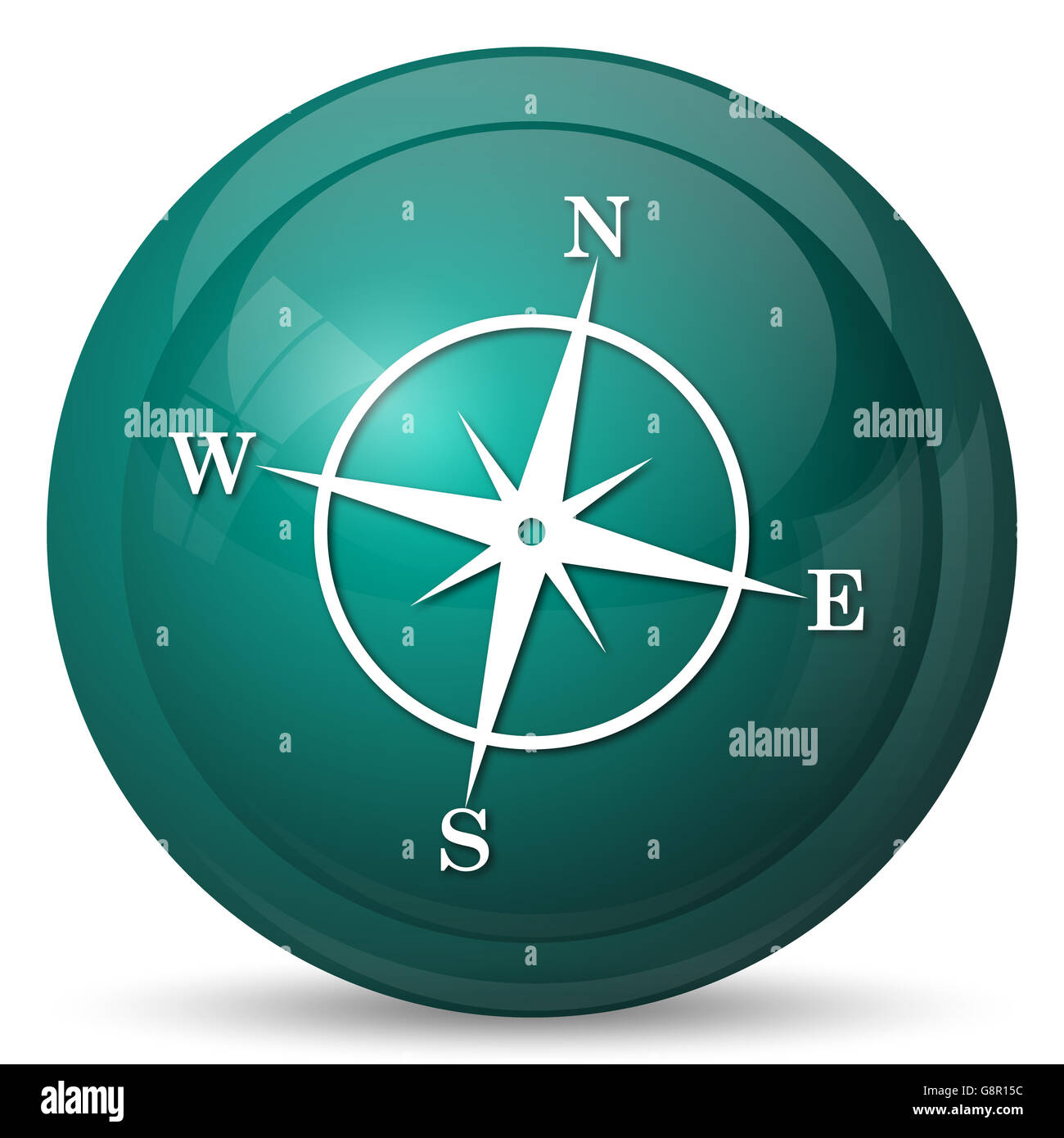 Compass icon. Internet button on white background Stock Photo - Alamy
