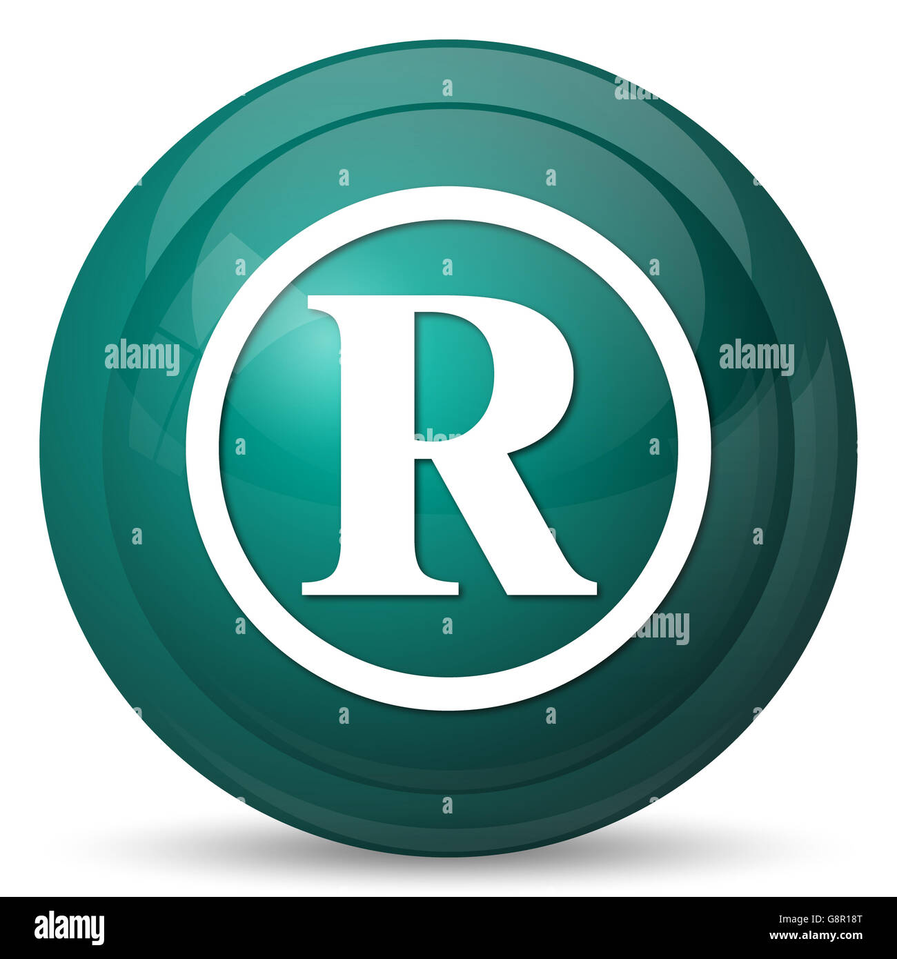 Registered mark icon. Internet button on white background Stock Photo ...