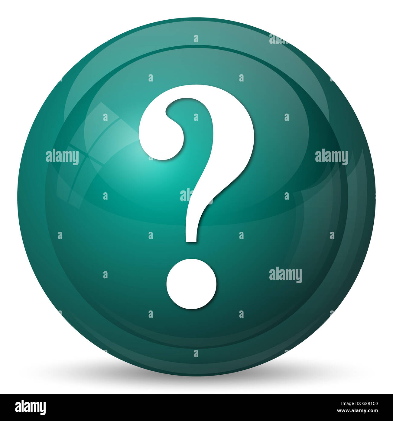 Question mark icon. Internet button on white background Stock Photo - Alamy