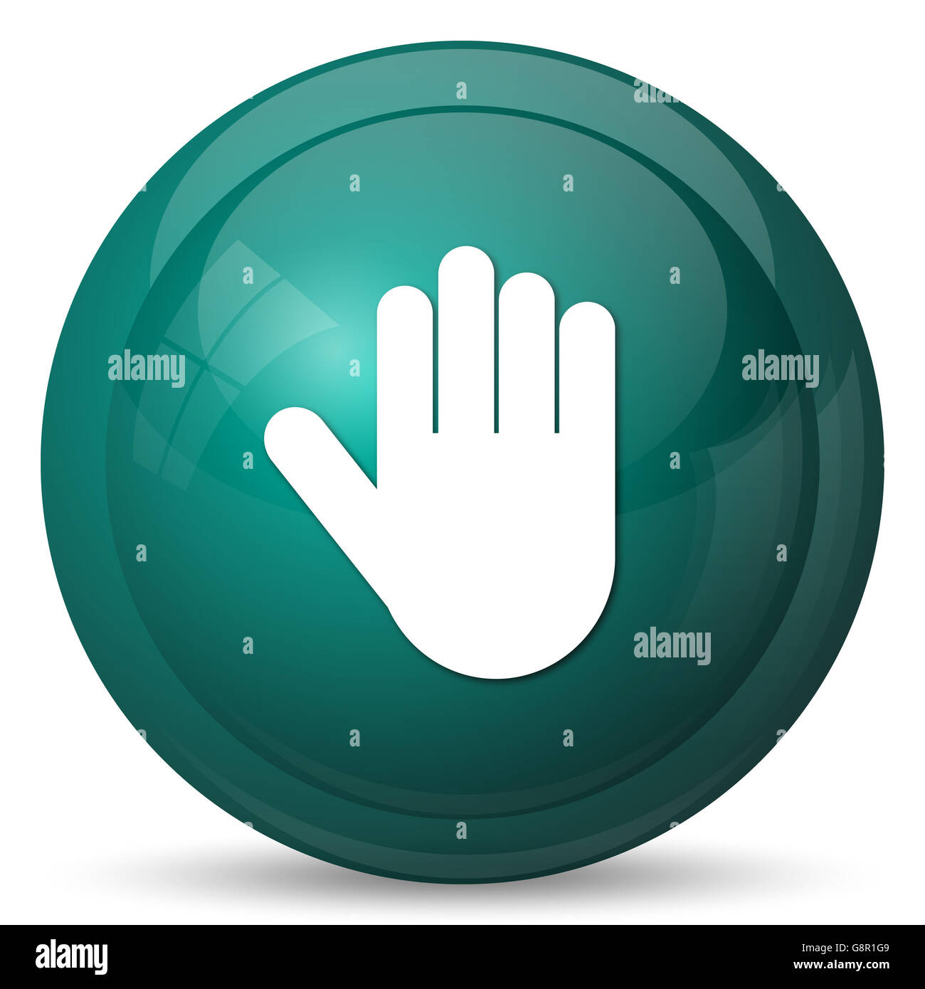 Stop icon. Internet button on white background Stock Photo - Alamy