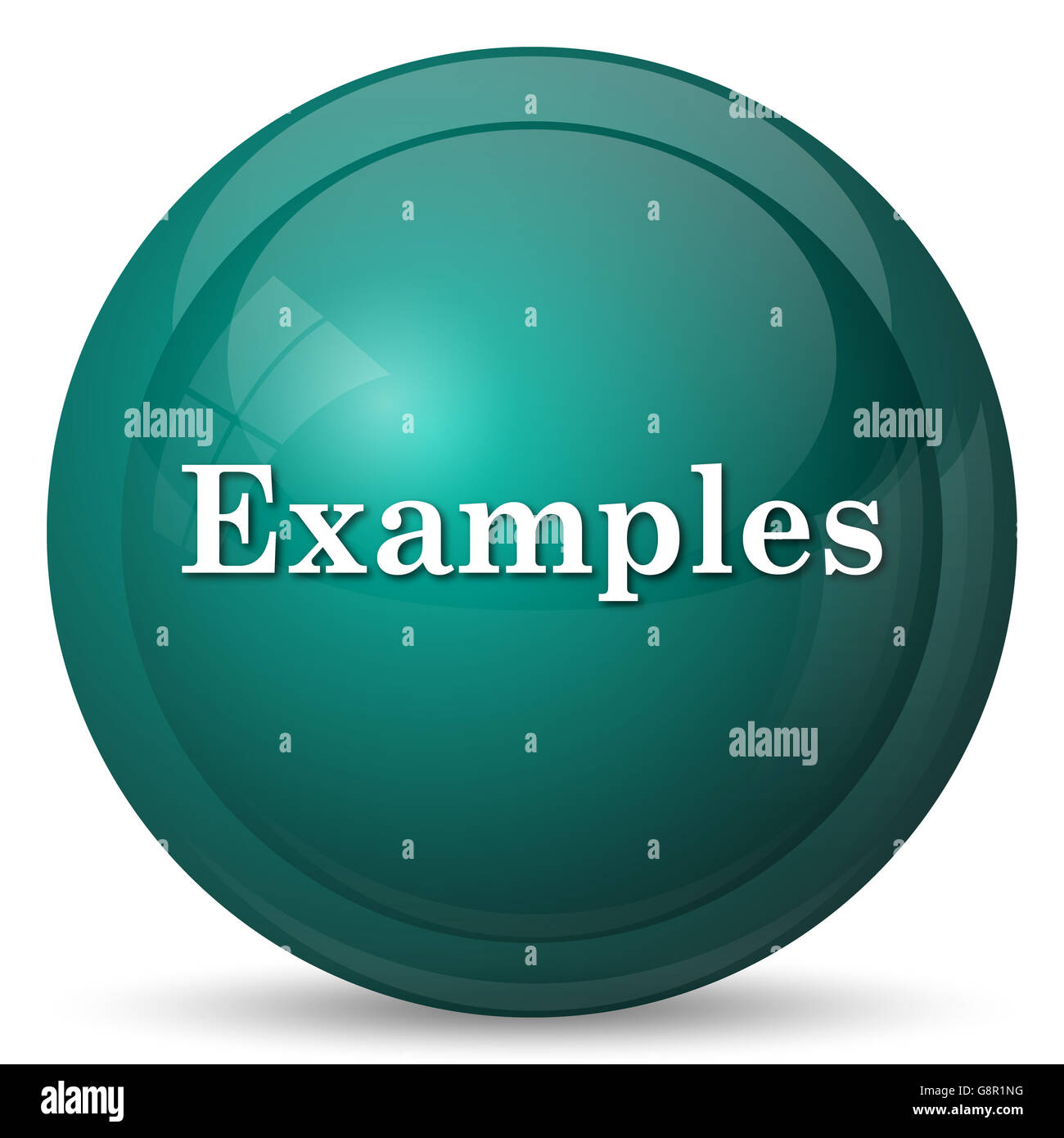 Examples icon. Internet button on white background Stock Photo - Alamy