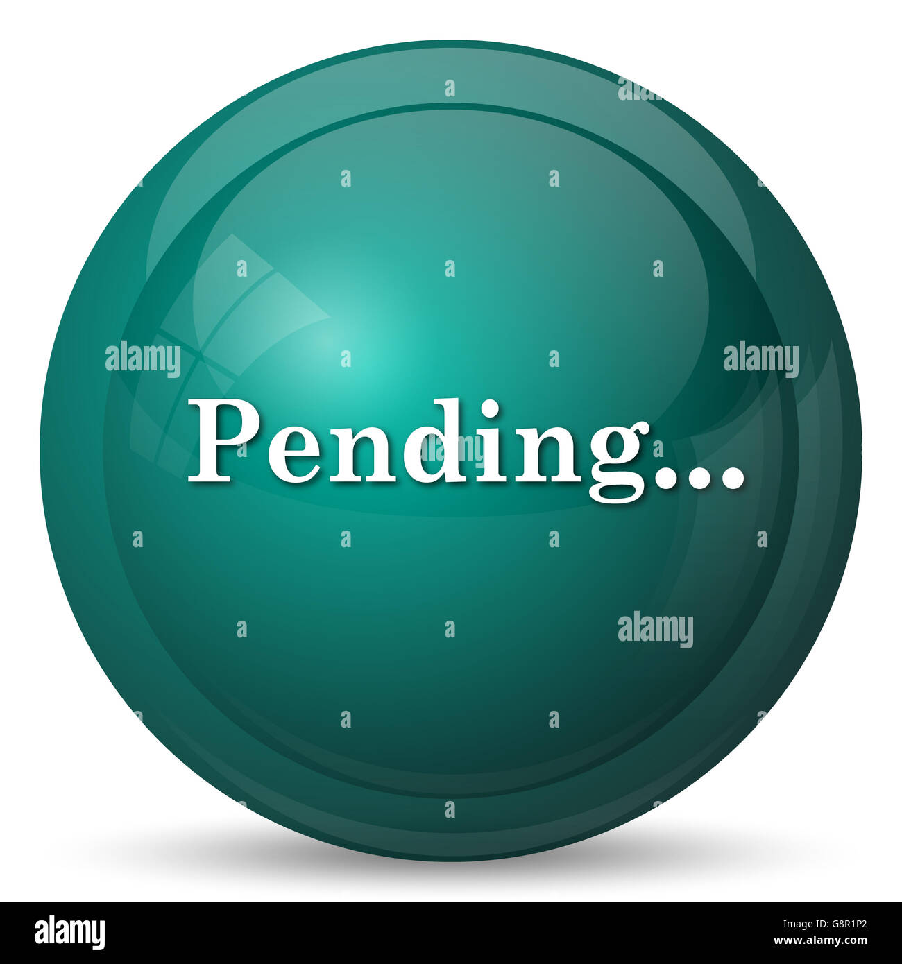 Pending icon. Internet button on white background Stock Photo - Alamy