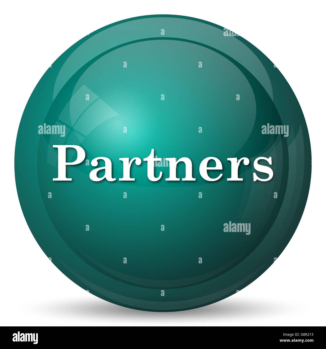 Partners icon. Internet button on white background Stock Photo - Alamy