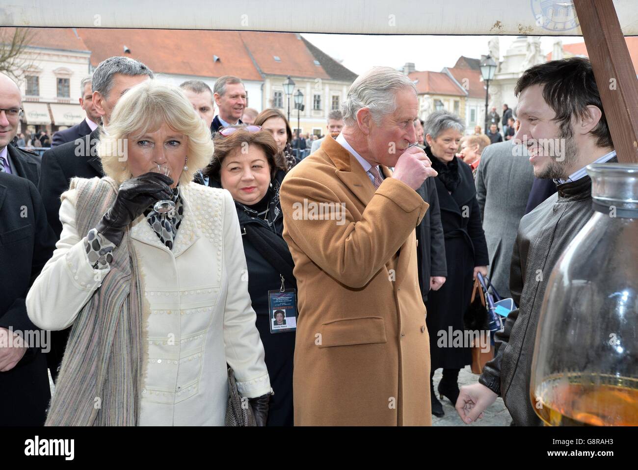 Royal visit to the Balkans - Day Two Stock Photo