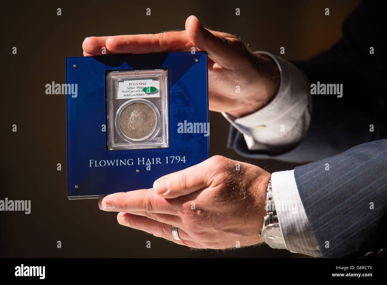 Amon Carter Flowing Hair Silver Dollar Stock Photo - Alamy