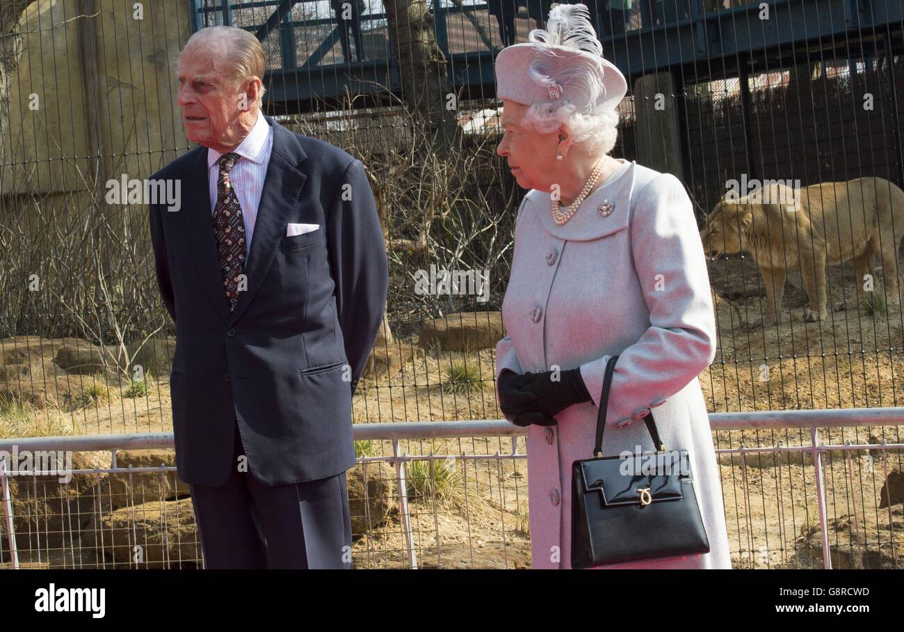 Royal visit to London Zoo Stock Photo