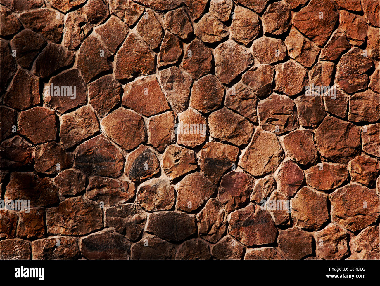 A Brown Brick Wall Pattern Background Stock Photo