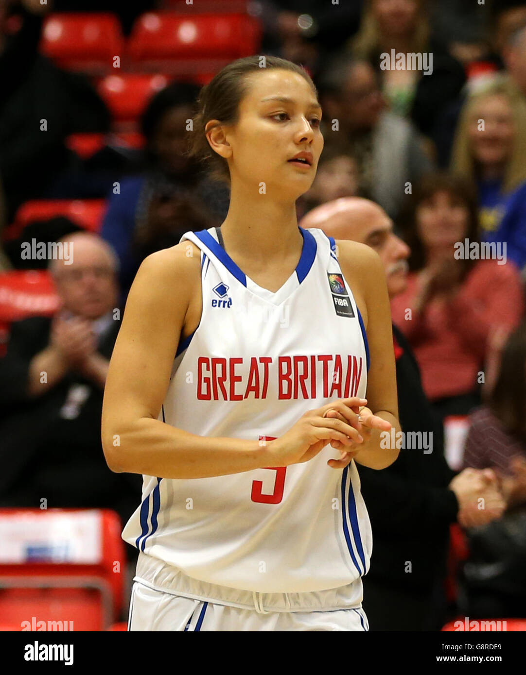 Great Britain Women v Montenegro Women - EuroBasket Women 2017 - Qualifying Group C - Belle Vue Leisure Centre. Nicole Laura Su Yin How, Great Britain Stock Photo