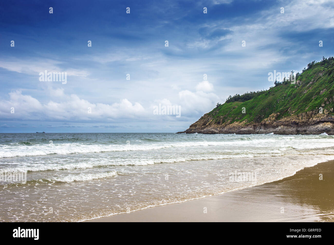 The natural scenery of the sea beach Stock Photo