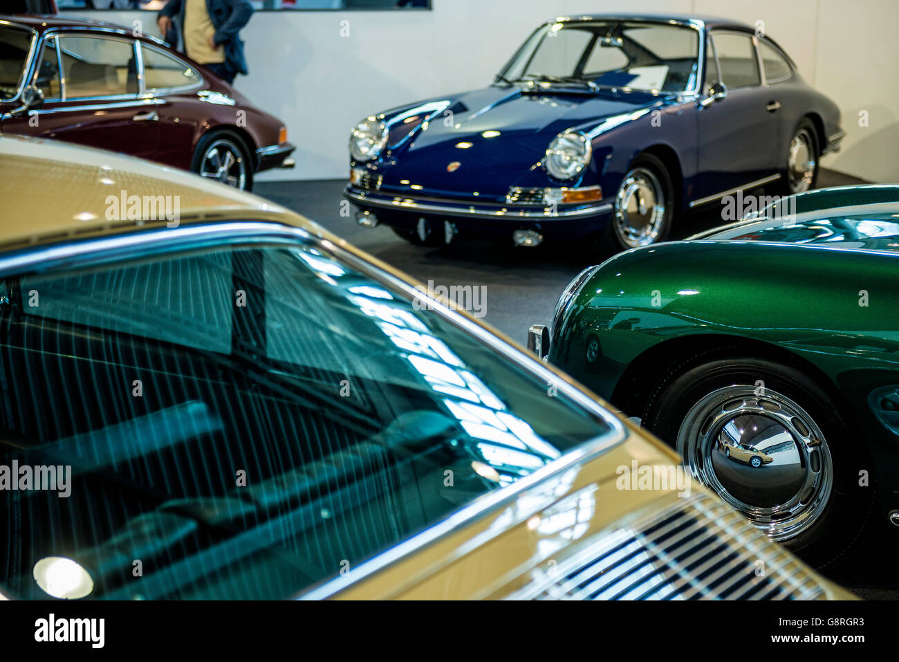 Classic Porsche Dealer Stock Photo