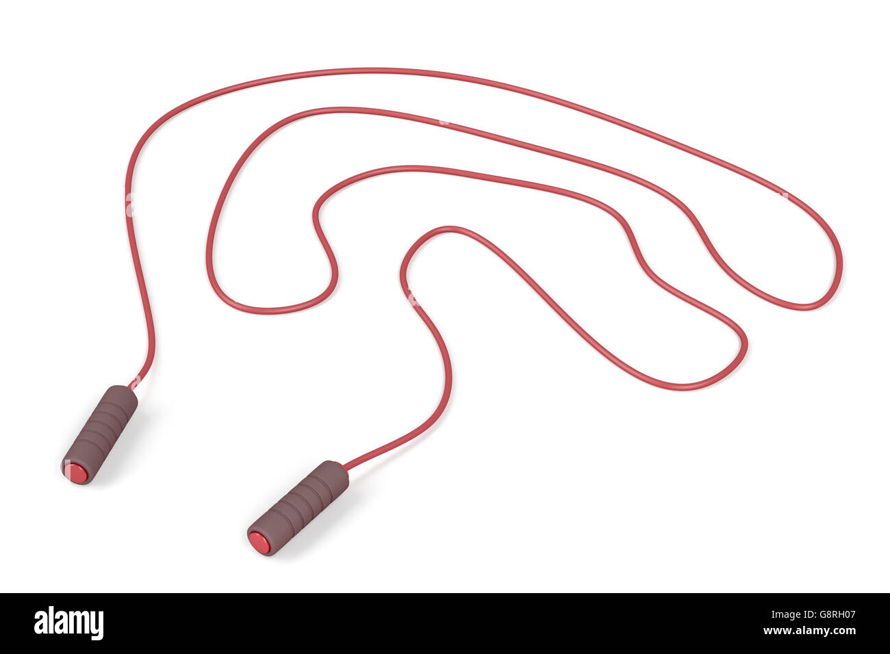 Skip Rope Side View Skipping rope on white background Stock Photo - Alamy