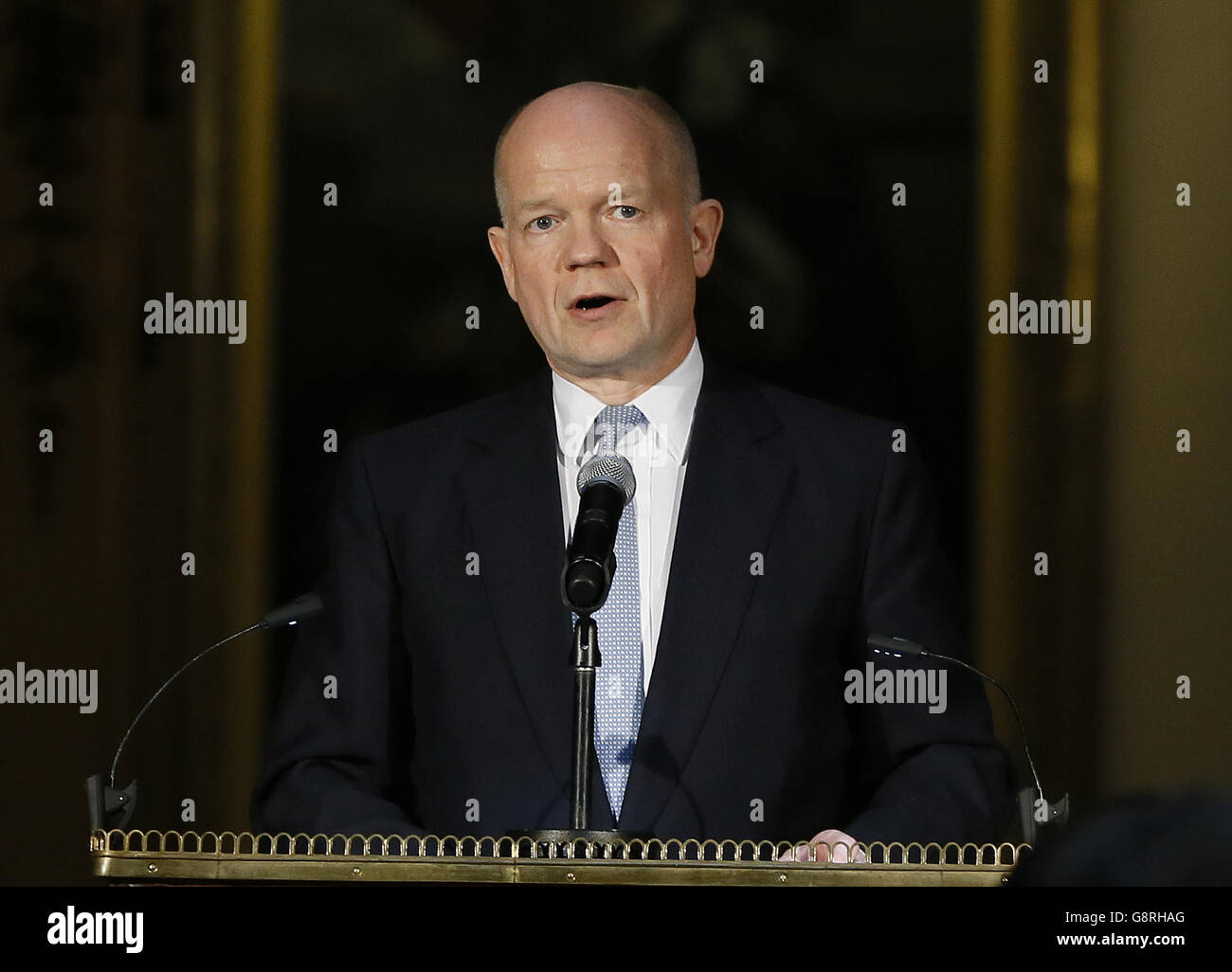 Lord Hague makes a speech at Buckingham Palace in London where The Duke