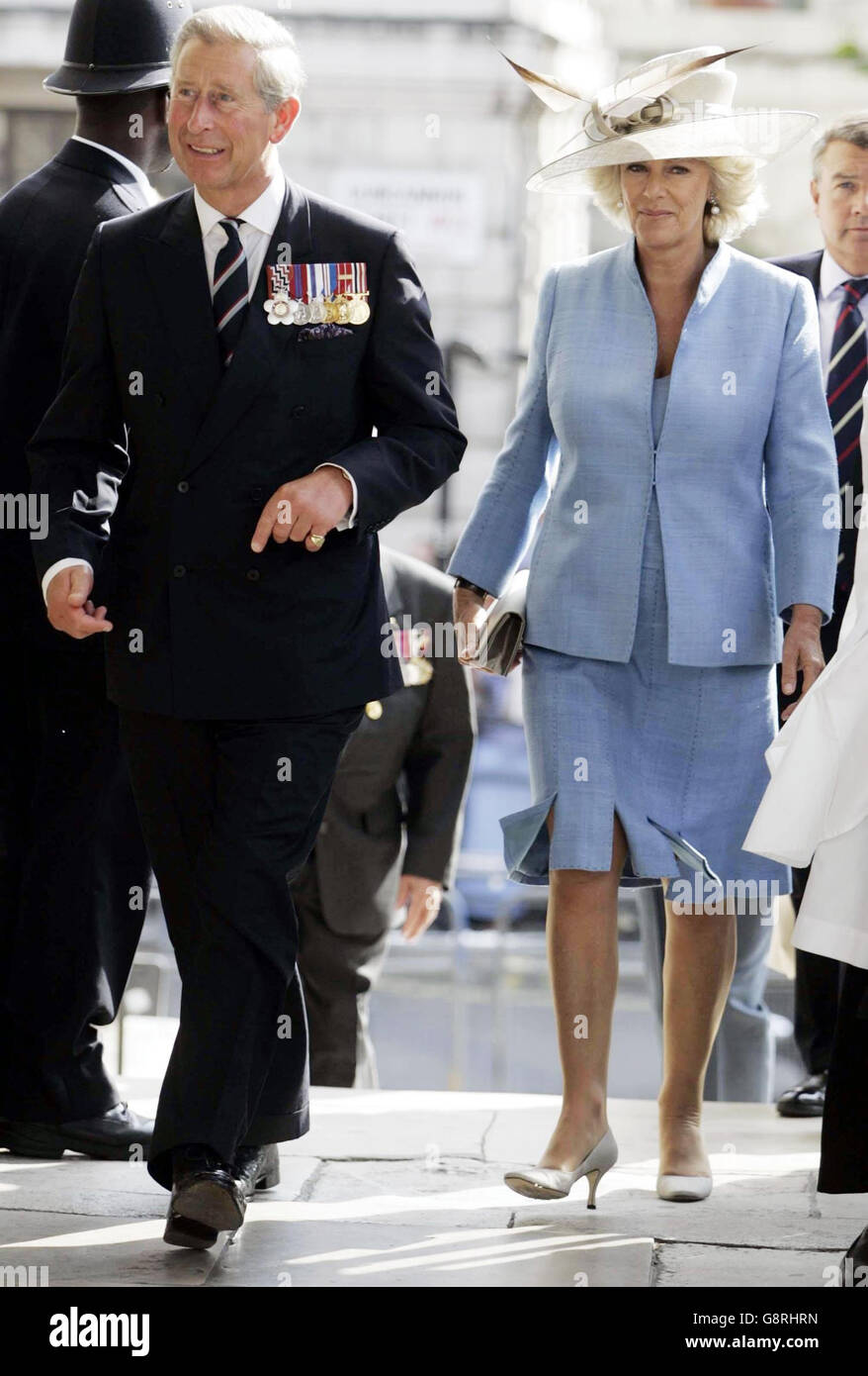 The Prince of Wales and the Duchess of Cornwall during the Service of Remembrance and Dedication in memory of former holders of the Victoria Cross at the St Martins-in-the fields Church, London, Tuesday September 13, 2005. PRESS ASSOCIATION Photo. Photo credit should read: Andrew Parsons/PA/WPA Rota Stock Photo