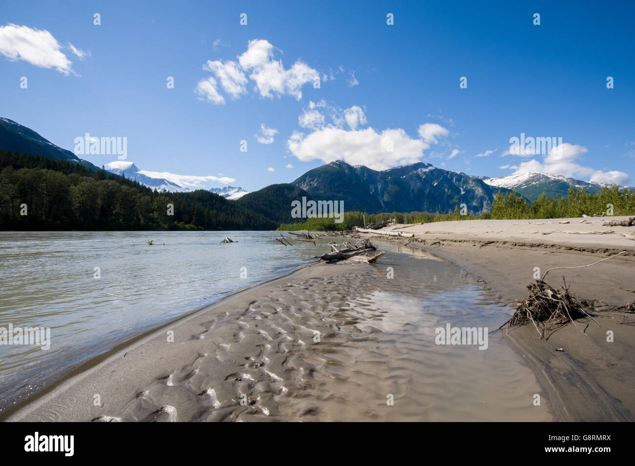 Lower Stikine river, British Columbia, Canada Stock Photo