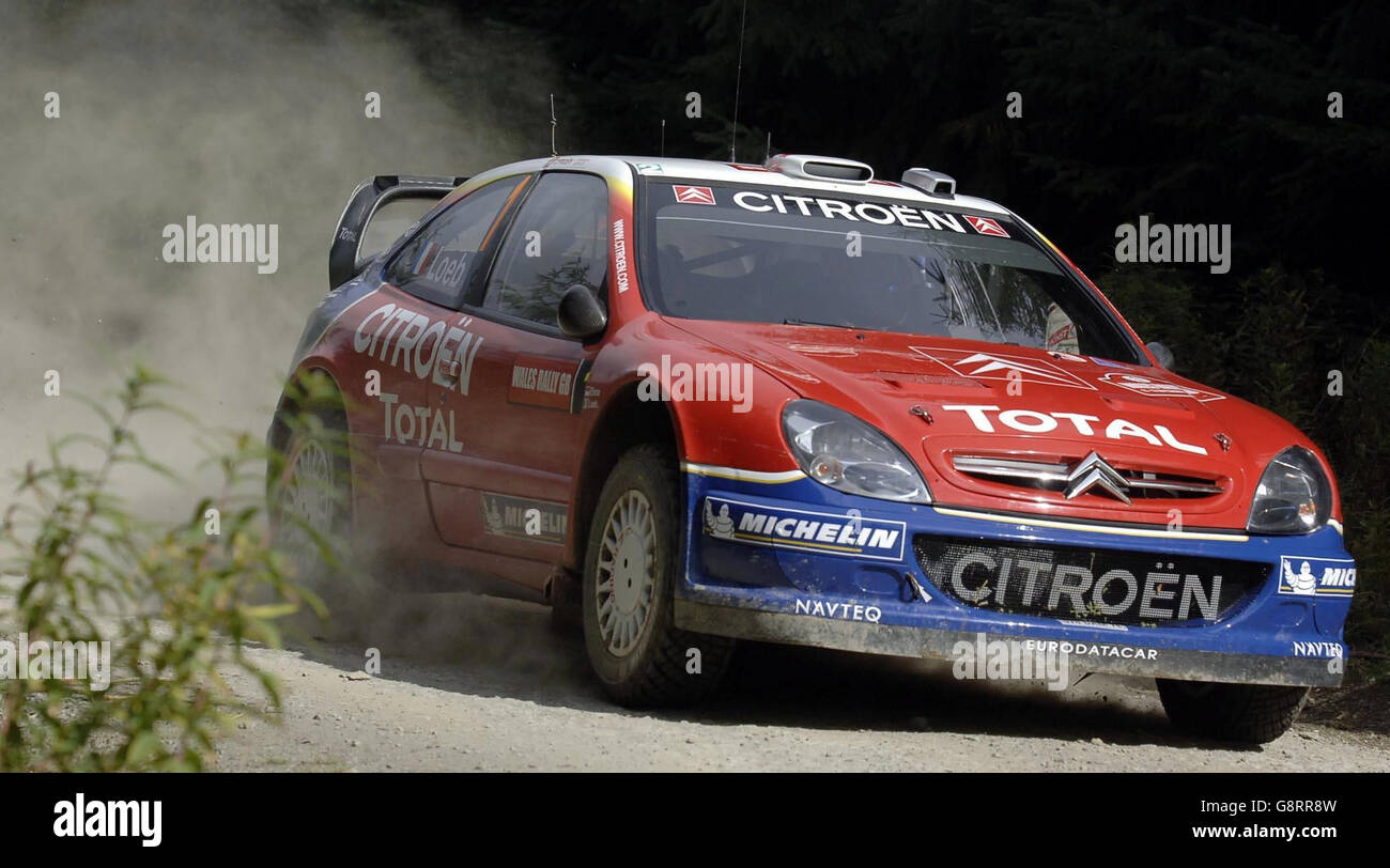 France's Sebastien Loeb drives his Citroen Xsara through the Crychan Stage during the Wales Rally GB, Saturday September 17, 2005. PRESS ASSOCIATION Photo. Photo credit should read: Barry Batchelor/PA. Stock Photo