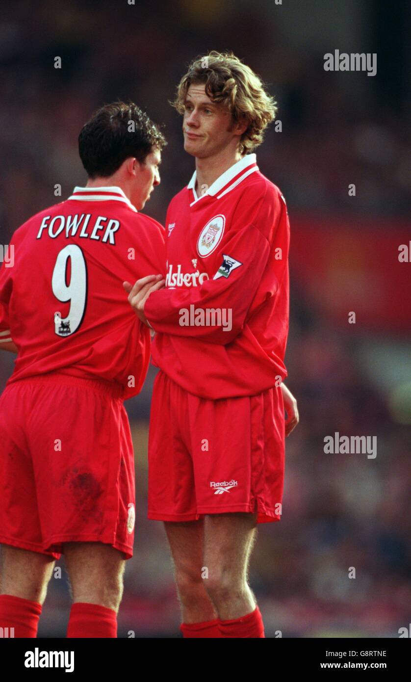 Robbie Fowler of Liverpool celebrates a goal during the FA Carling... News Photo - Getty Images