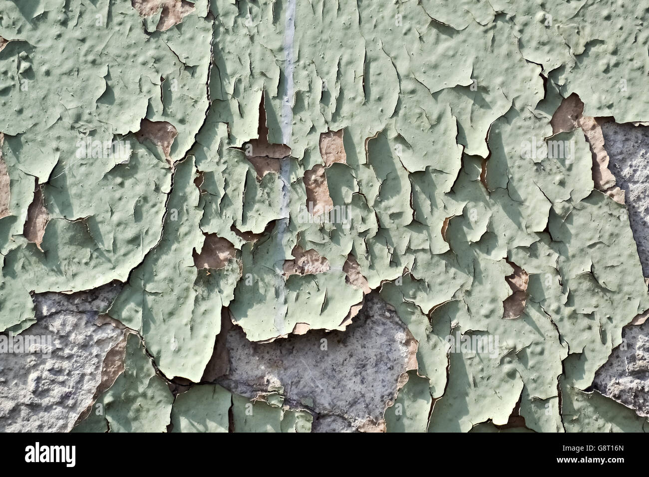 Detail of a wall in bad condition due to poor quality material Stock Photo
