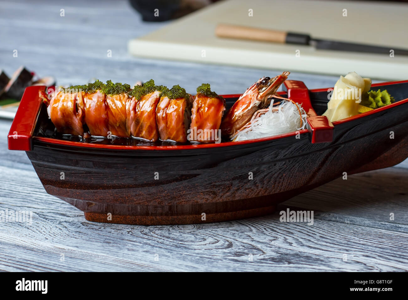 huge sushi boat