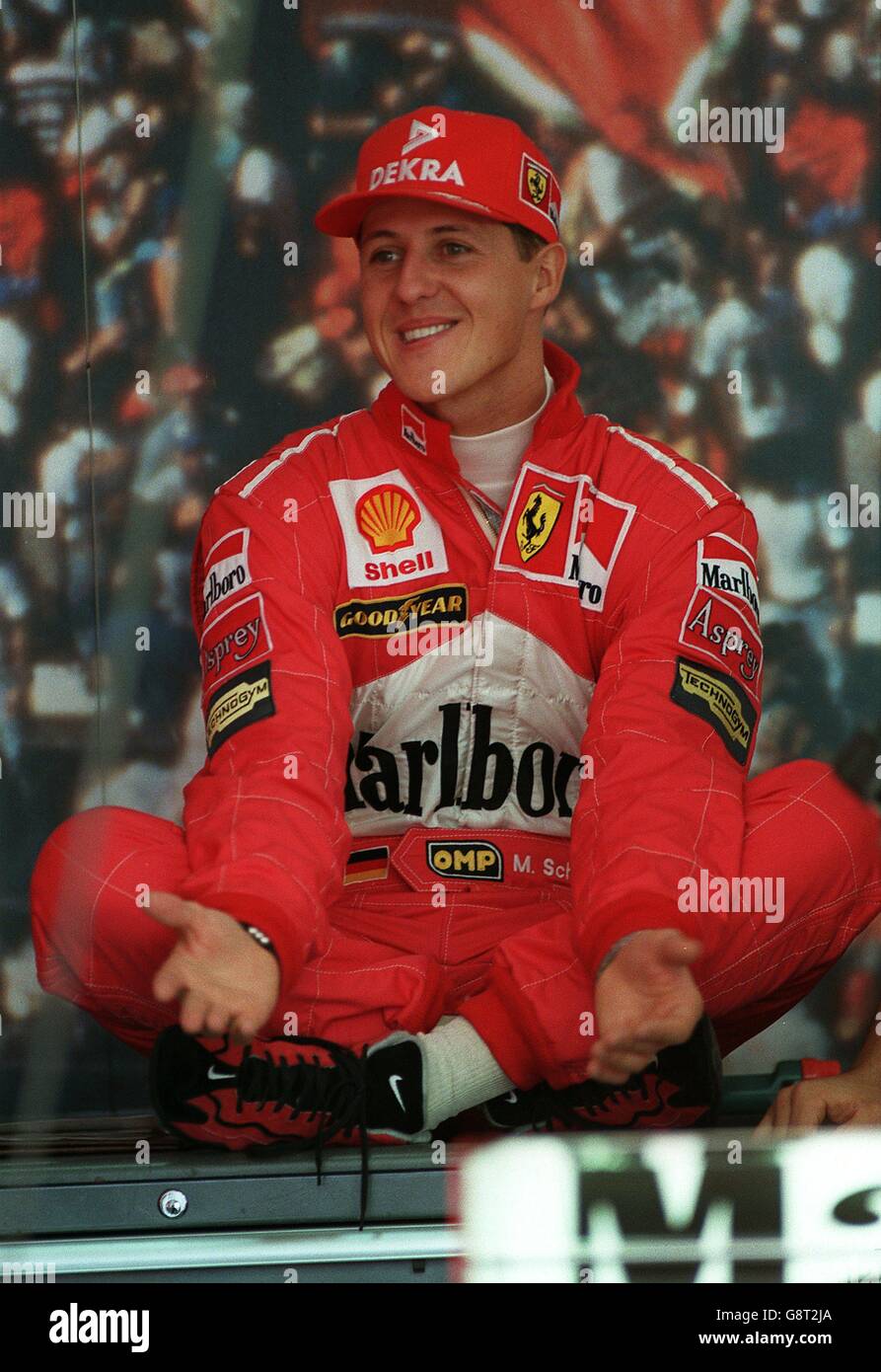 Michael Schumacher In Relaxed Mood Before Practice Hi res Stock michael-schumacher-in-relaxed-mood-before-practice-hi-res-stock