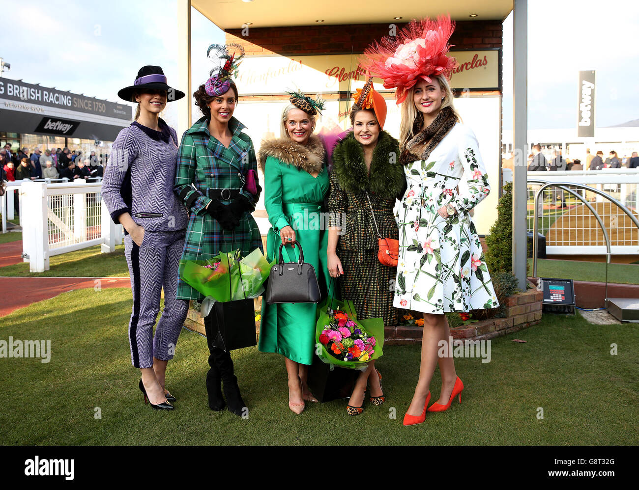 Vogue Williams (left), Miss Cheltenham Sophie Lydia Smith (right) and best dressed lady Yvonne