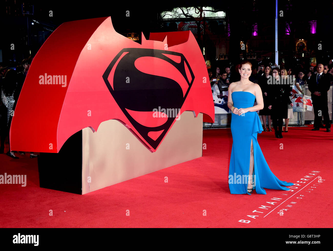 Amy Adams attending the Batman v Superman: Dawn Of Justice European Premiere, at the Odeon and Empire Leicester Square, London. PRESS ASSOCIATION Photo. Picture date: Tuesday March 22, 2016. See PA Story SHOWBIZ Batman. Photo credit should read: Ian West/PA Wire Stock Photo