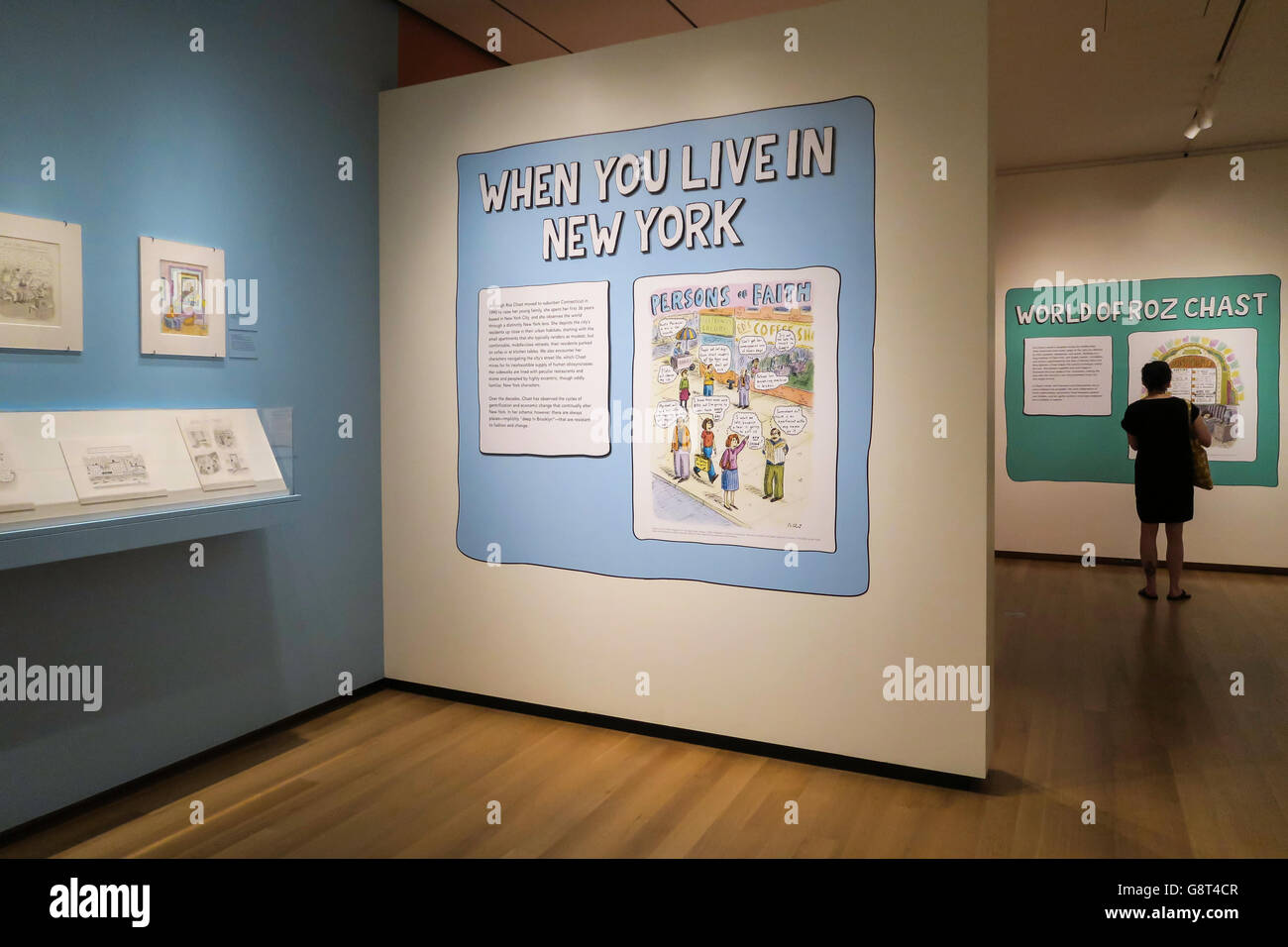 'Roz Chast: Cartoon Memoirs' Exhibit, Museum of the City of New York, NYC USA Stock Photo