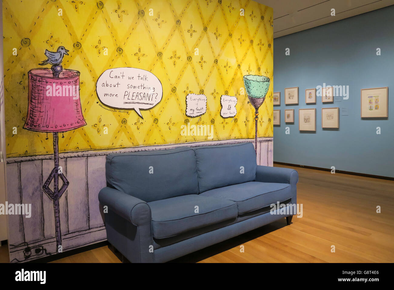 'Roz Chast: Cartoon Memoirs' Exhibit, Museum of the City of New York, NYC USA Stock Photo