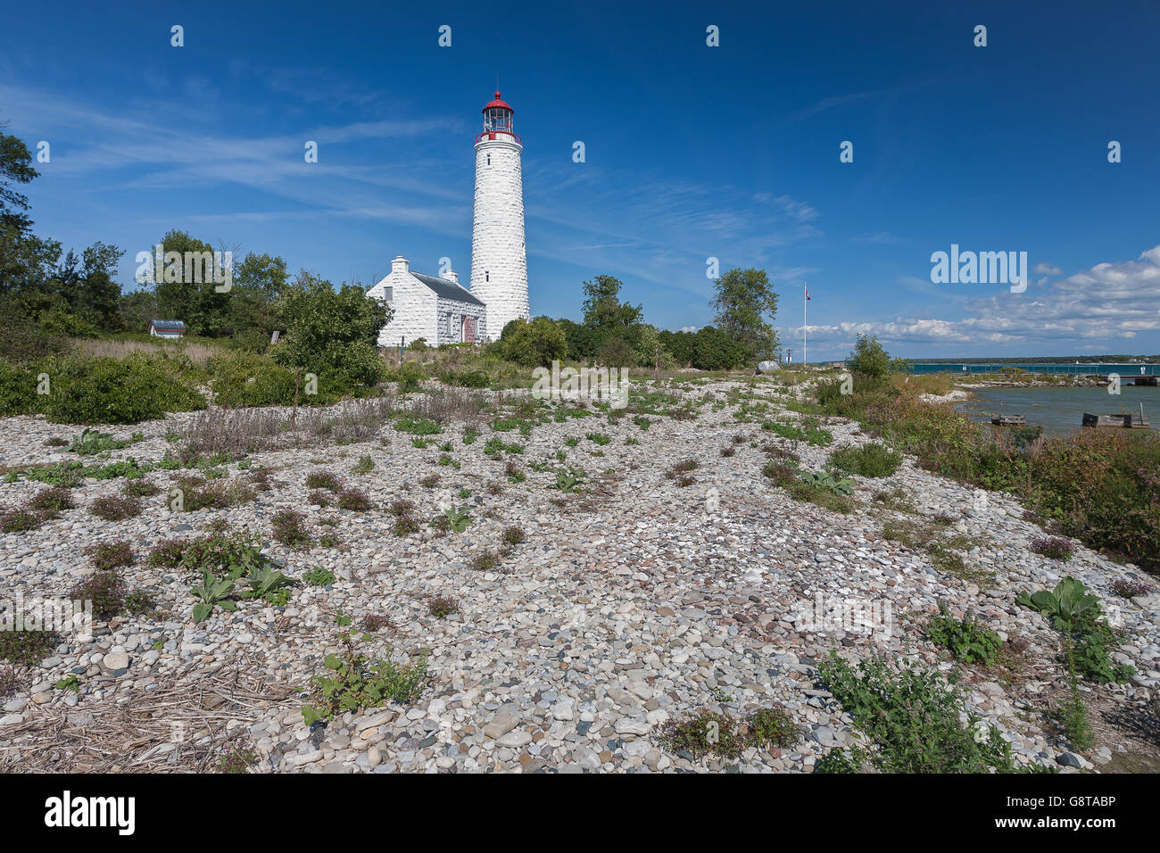 Chantry Island Lighthouse, Southampton, Ontario, Canada Stock Photo