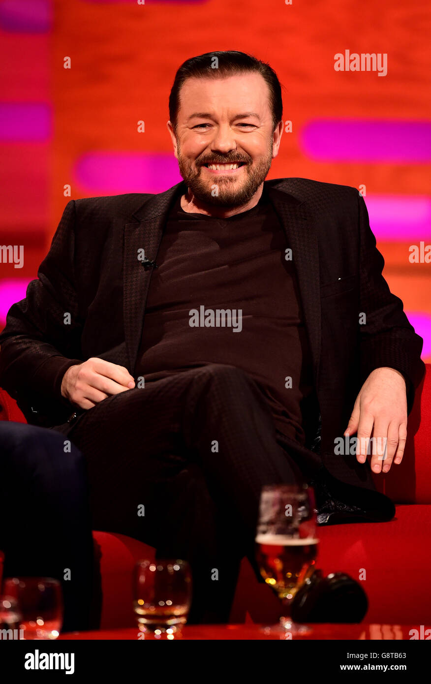 Ricky Gervais during the filming of the Graham Norton Show at the