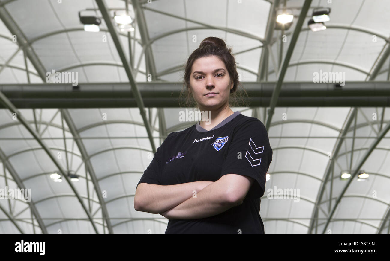Durham WFC's Helen Alderson during a media launch at St George's Park, Burton-upon-Trent. PRESS ASSOCIATION Photo. Picture date: Wednesday March 16, 2016. See PA story SOCCER Women. Photo credit should read: John Walton/PA Wire. Stock Photo