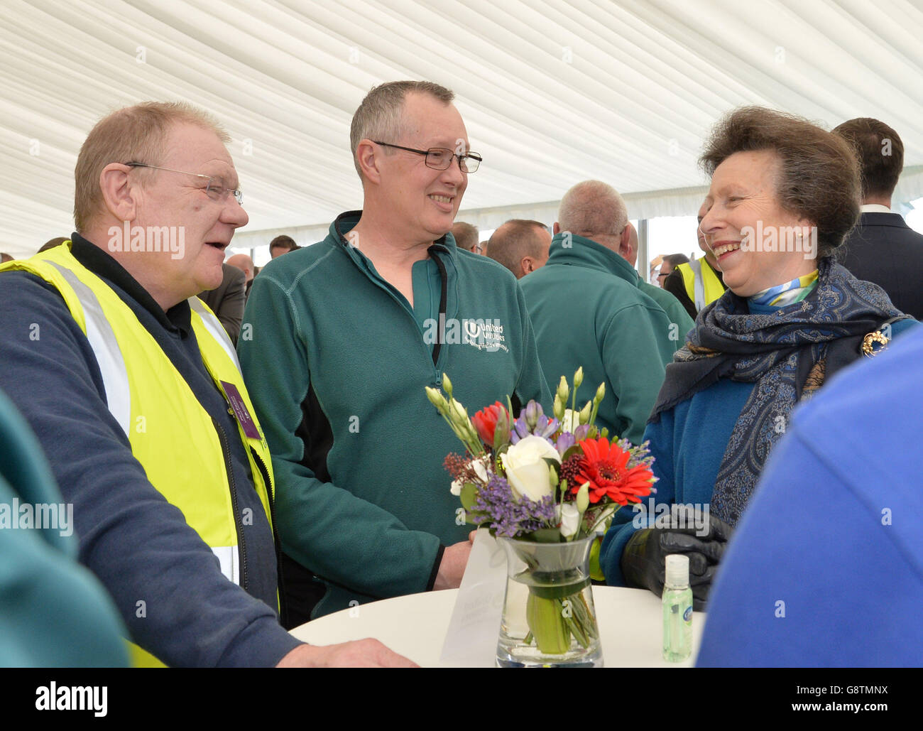 The Princess Royal meets Phil Eaton (left), a Field Service Engineer