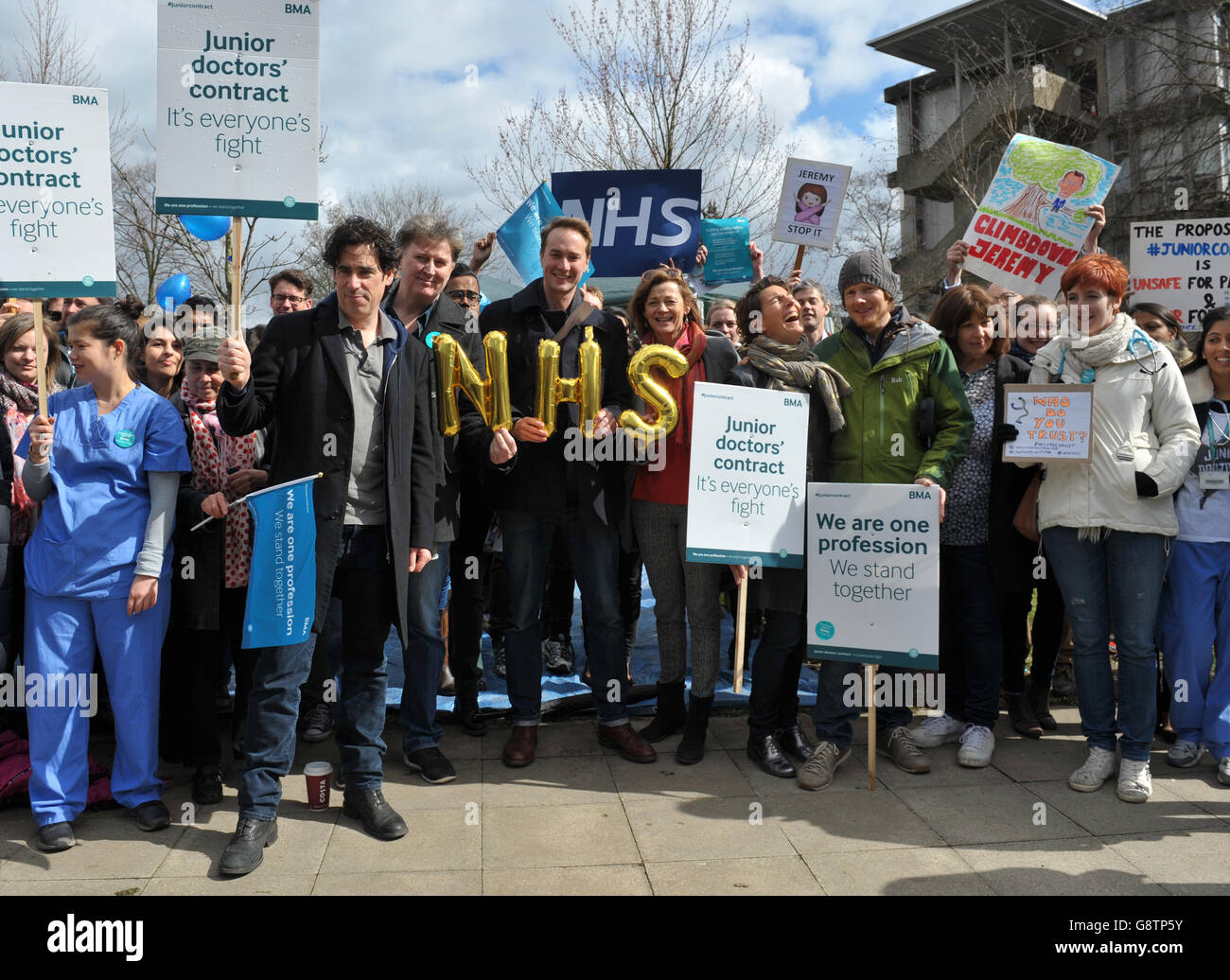 Green Wing cast (from the left) Stephen Mangan, writer Rob Harley
