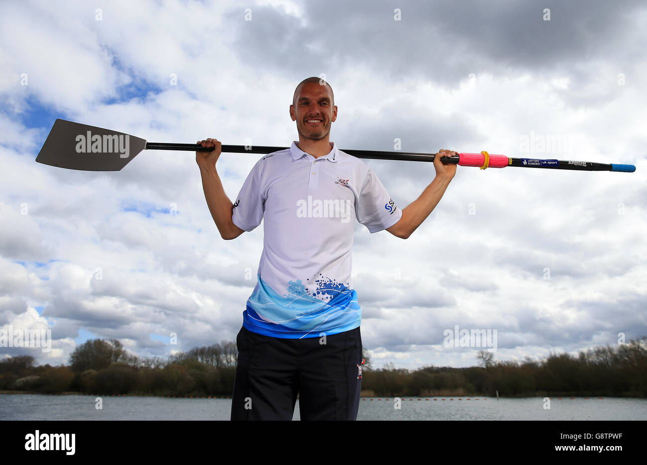Mohamed Sbihi during the European Rowing Championships team announcement at the National Rowing Centre, Caversham. Stock Photo