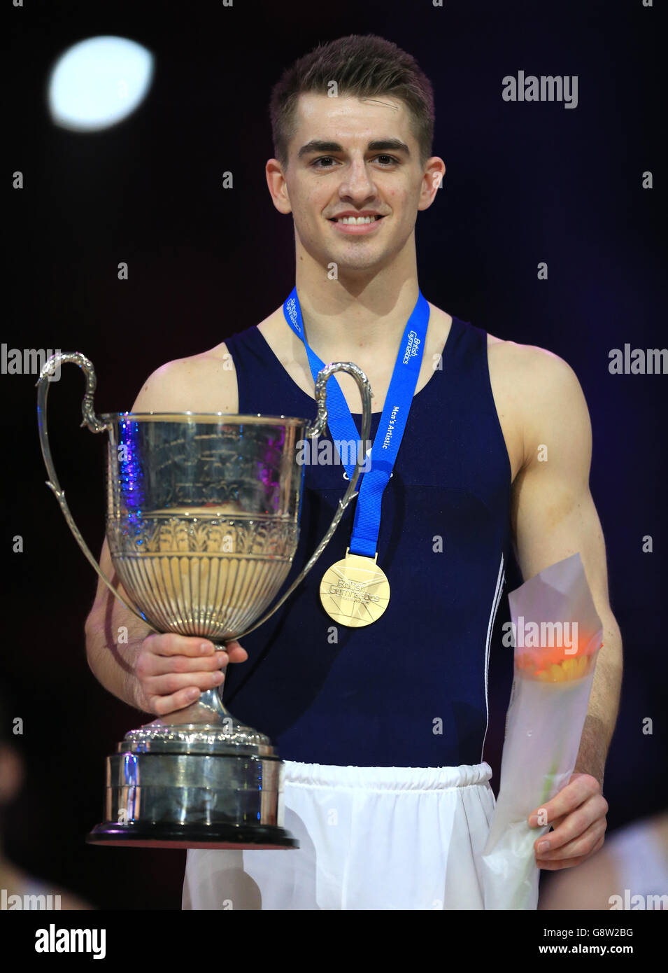 Max Whitlock wins the MAG Senior title during the Artistic Gymnastics British Championships 2016 at the Echo Arena, Liverpool. Stock Photo